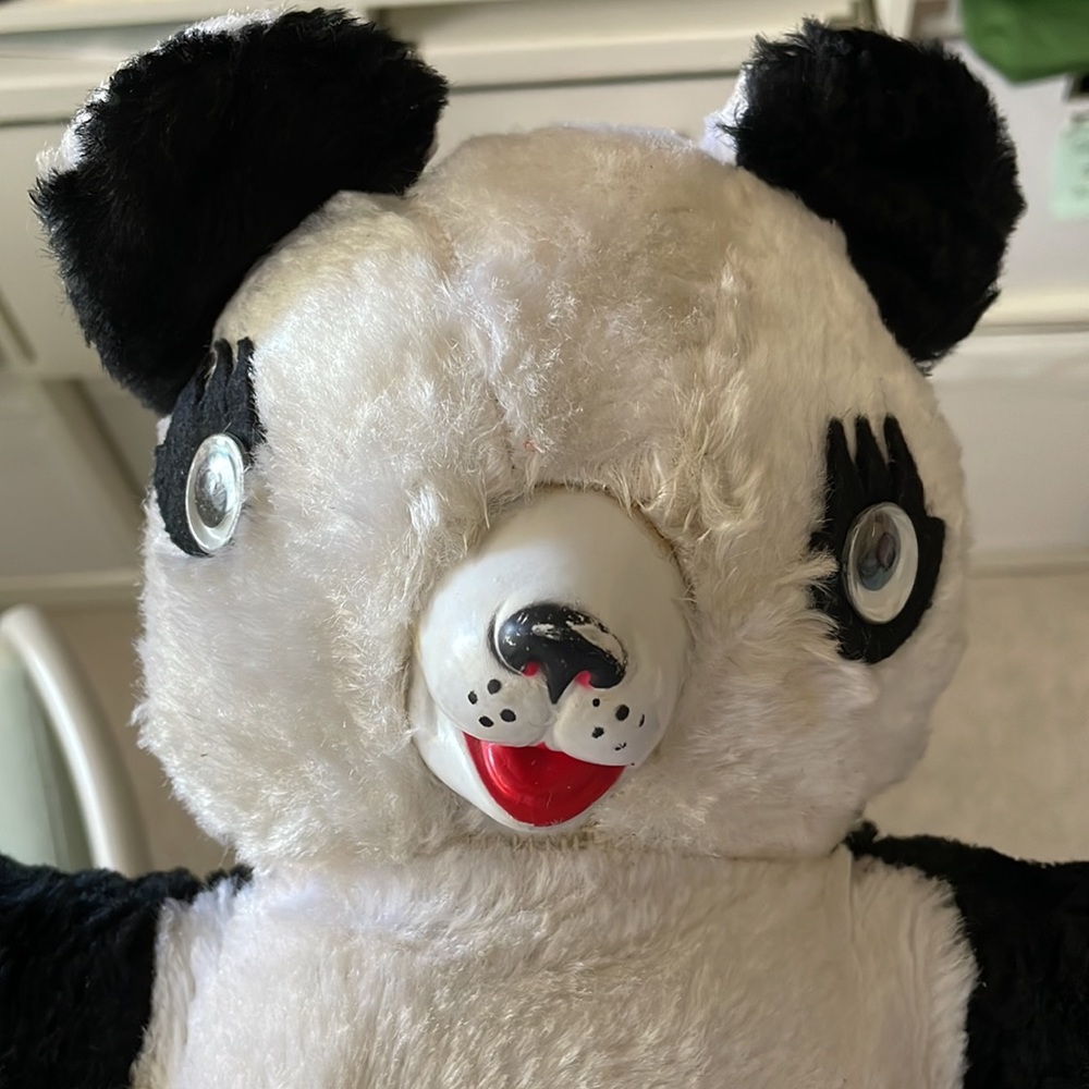 Vintage RETRO / Mid-century Stuffed Panda plush